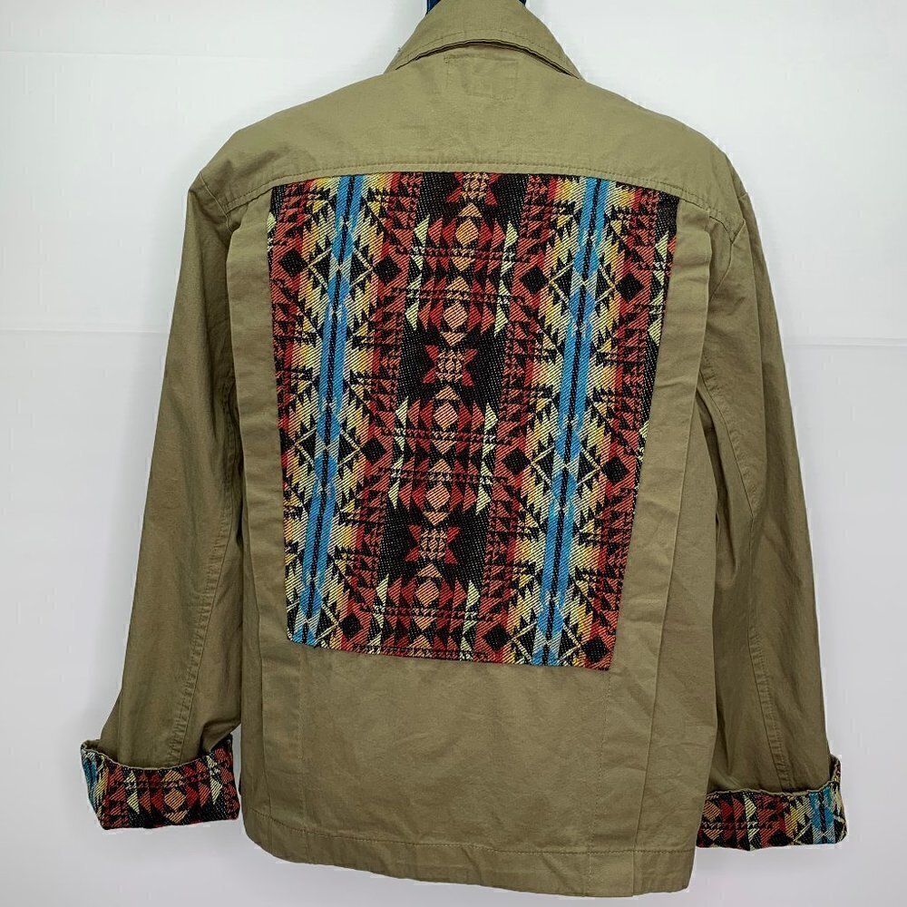 Hayden Jacket Small Embroidered Cotton Utility NWT Southwestern